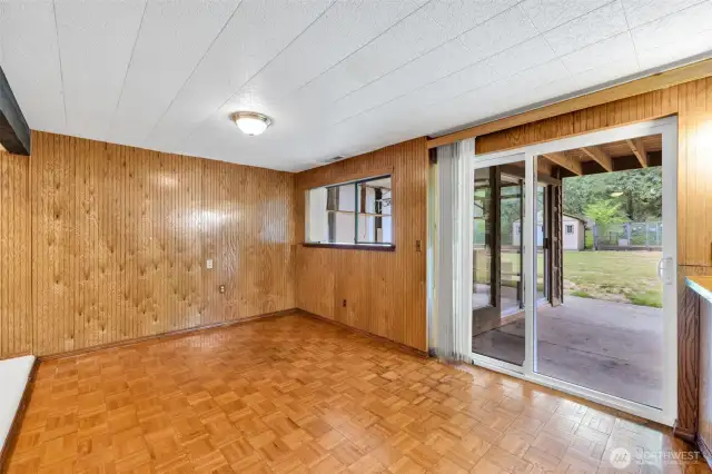 Rec Room to patio and green house