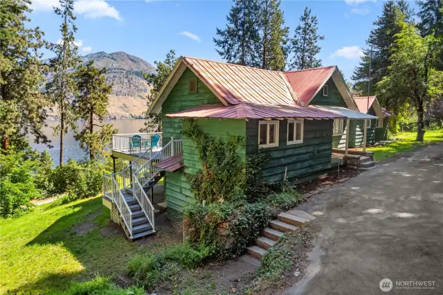 Located on 20.16 acres with stunning Lake Chelan views and a park-like setting.