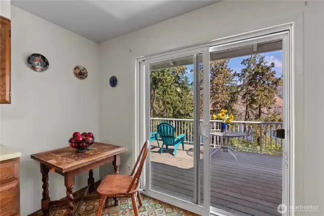 The kitchen slider provides awesome natural light.