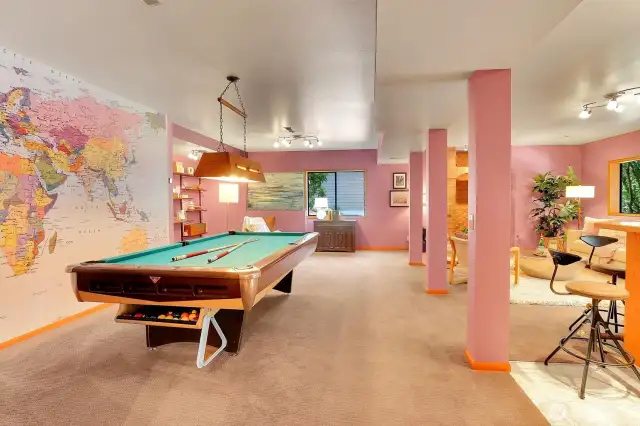 Incredible Recroom Area with multiple zones