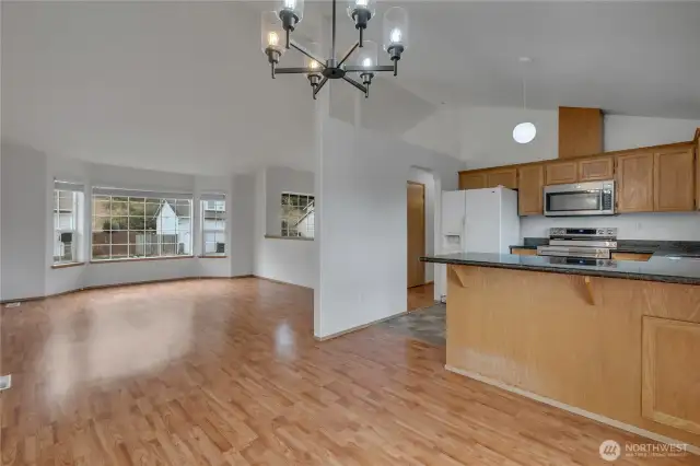 See how open and spacious this upstairs living area is!