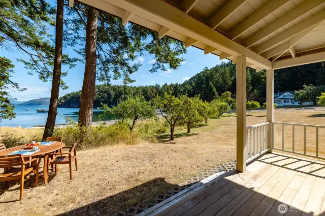 Front porch with the best views of the bay and beyond