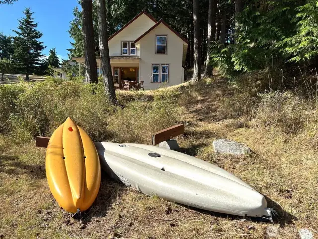 Ready for a paddle in the quiet cove.