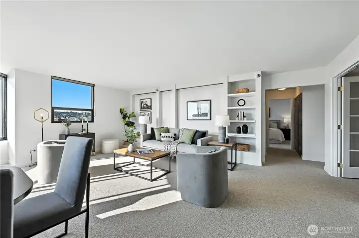 Here's another view of the open living area.