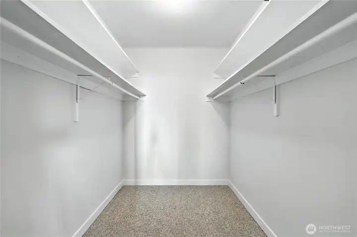 Check out this huge walk-in closet, wow!