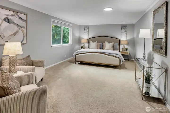 Large primary suite.