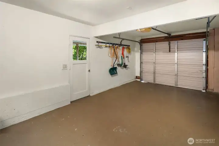 Garage with shop space.