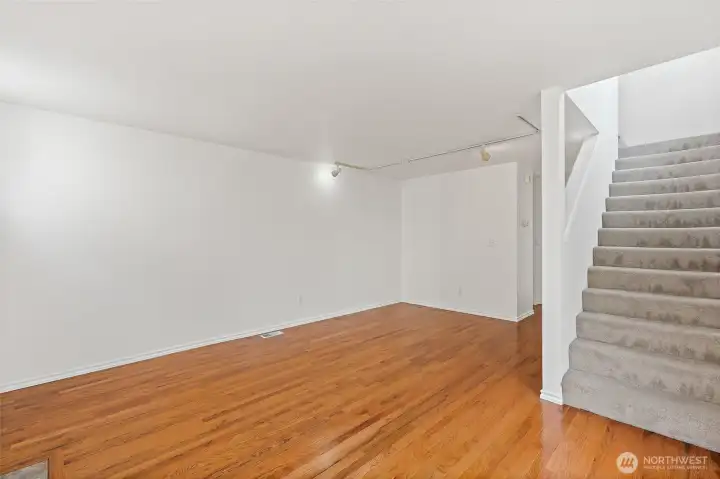 Fresh new white paint here and throughout home.