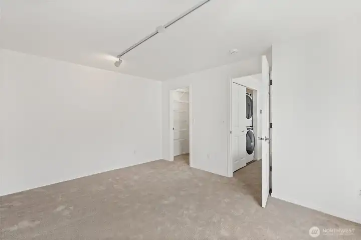 Primary bedroom track lighting