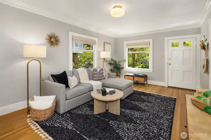 House faces south for beautiful all-day light.