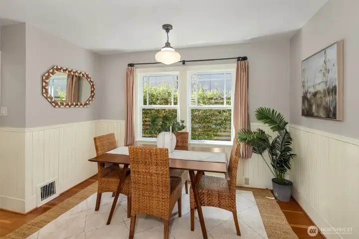Dining room is a bonus in this vintage of home.