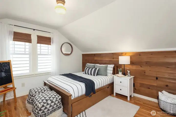 Two large bedrooms upstairs.
