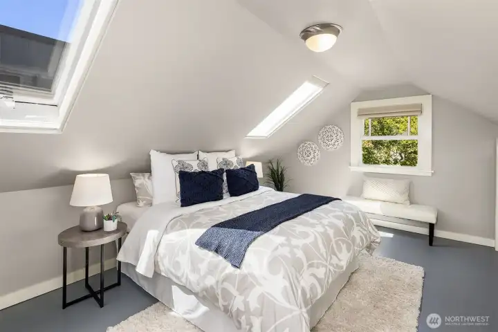 Skylights bring in even more light.