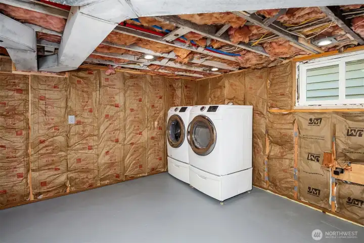 Newer washer and dryer.