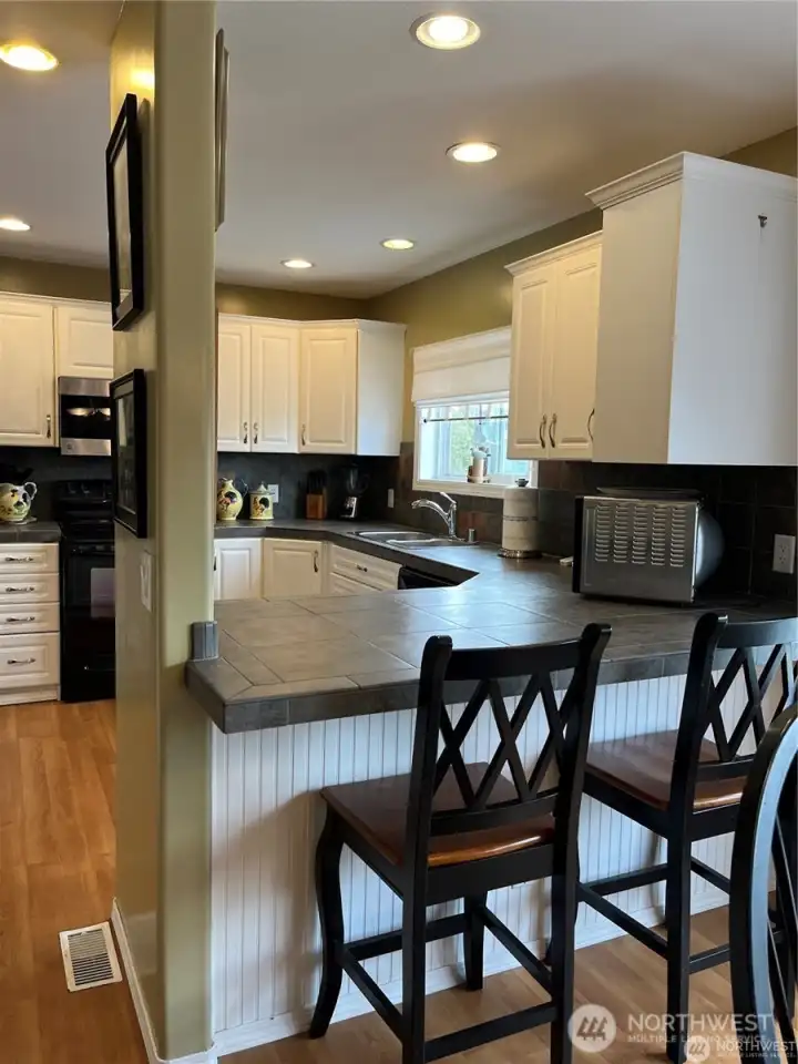 Bar with eating area