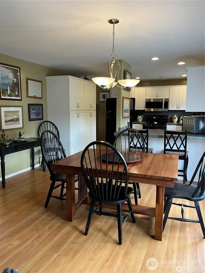 Dining room staged