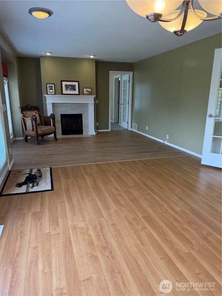 living room from the breakfast bar