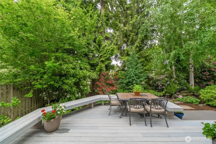 Soak up summertime fun in this lush backyard.
