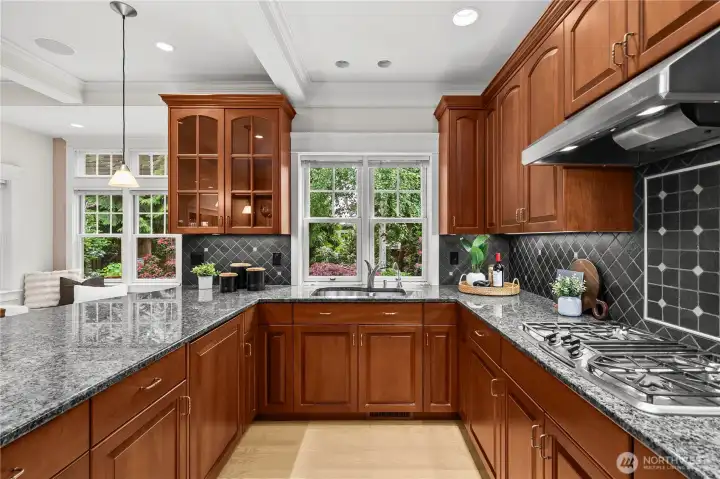 Enjoy ample amounts of counter space and cabinetry.