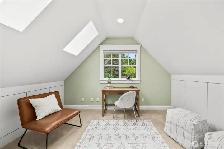 Located off the bedroom no. 1 to privide addiotnal space for a rec room, athletic room, etc.