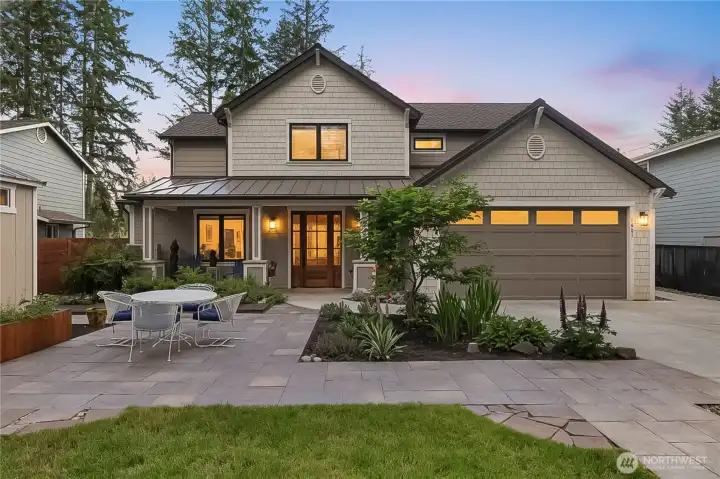 View of the home towards sunset.