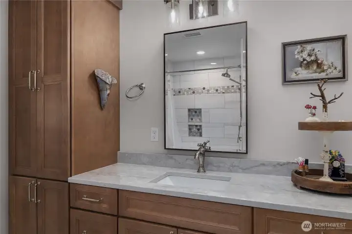Quartz throughout the home.