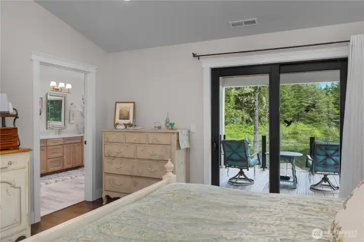 Sliding door to take you outside - private view.