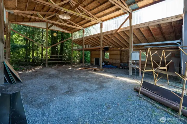 Interior of the barn