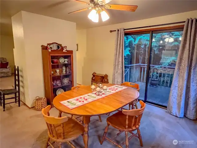 Classic Dining Room with deck access.
