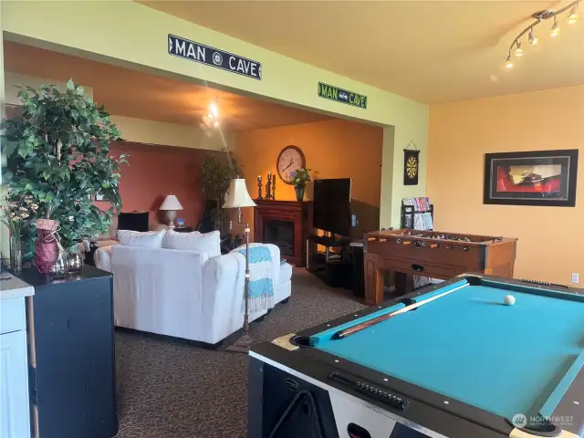 The downstairs game room, what a fun place to relax!