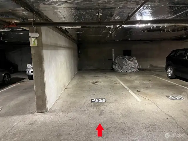 Tandem parking spot holds 2 vehicles