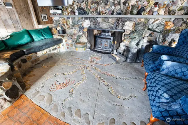 The giant octopus floor created by Bubble.