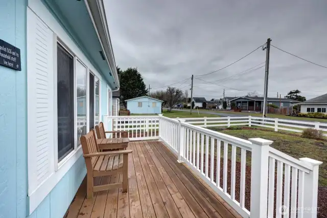 Front porch. A great place to sit and watch the world go by.