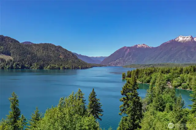 Lake Cushman offers stunning views of the lake and mountains.