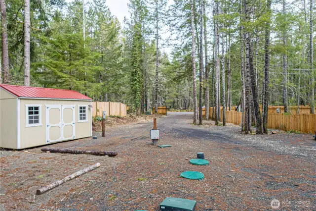 Taken from the back of the lot, this photo showcases the thoughtfully designed layout that maximizes the lot’s potential.