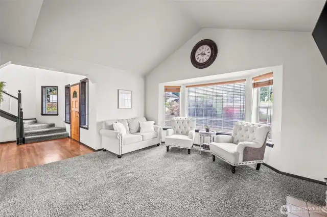 Upon entry you are greeted by hardwood flooring and the formal living room