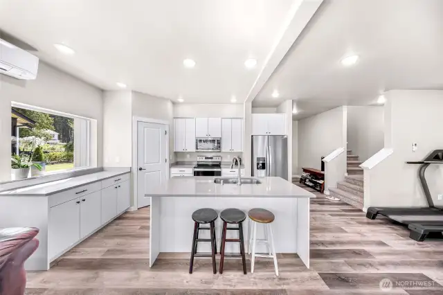 Additional counter space with window letting in even more light!