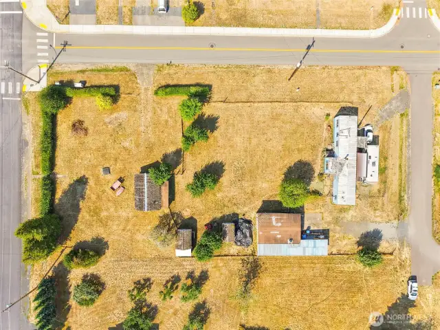 Max density is 50% of lot square footage covered by structures.