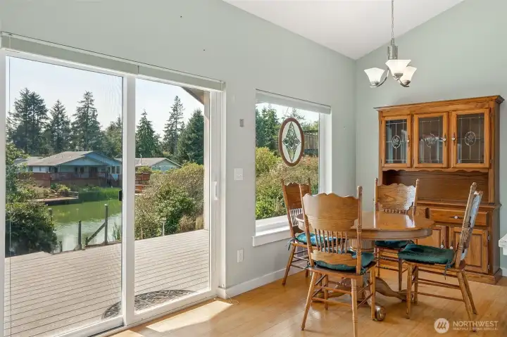 Waterfront views from the entire main living area