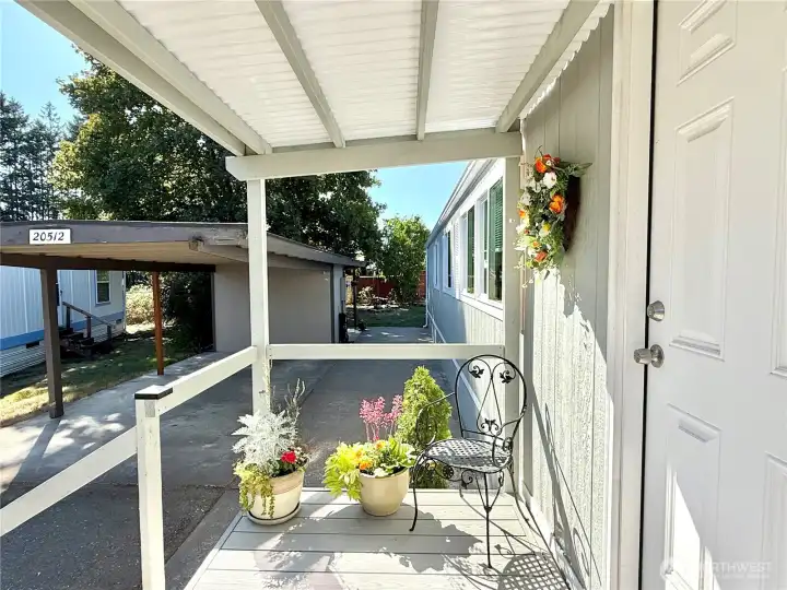 New covered front porch