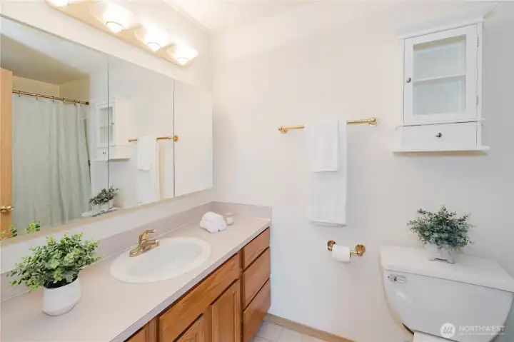 The ensuite bathroom.