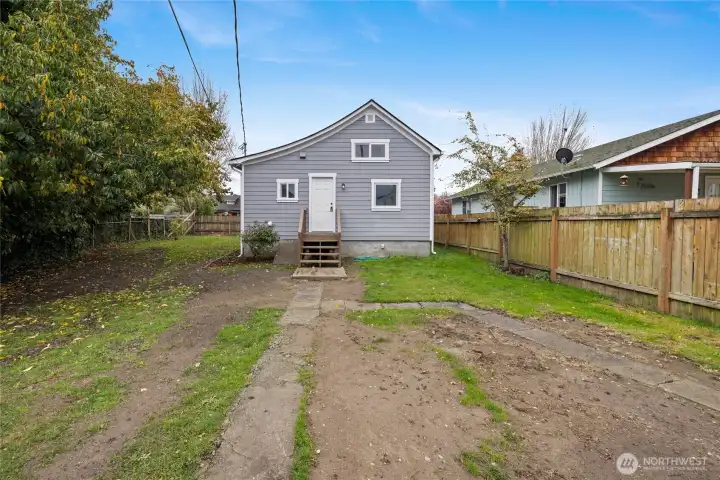 Rear of home from garage