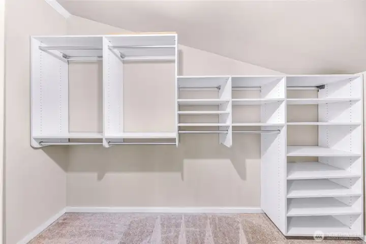Walk in closet in primary.