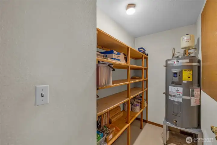 Dedicated utility space with a brand-new water heater for added peace of mind.