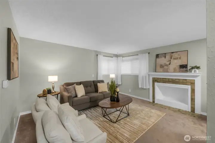 Bright, open living space with seamless access to your private patio.