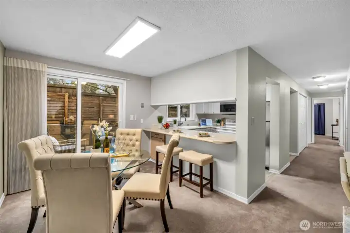 A welcoming space for everyday meals or easy entertaining.