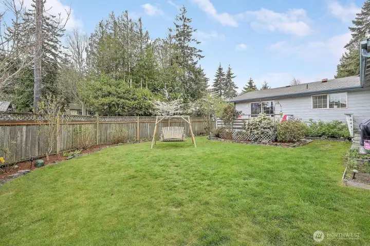 Large back yard Large back yard