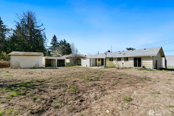Backyard, new septic installed
