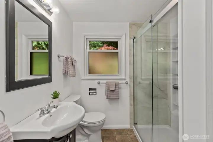 Upstairs guest bathroom.