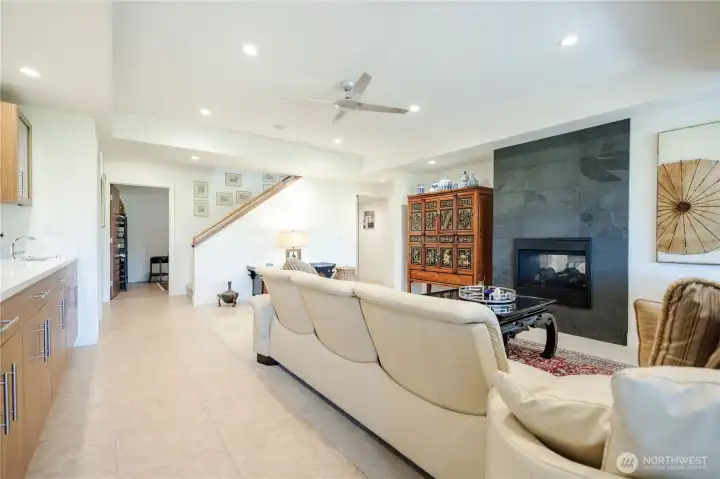 Lower level living area Lower level living area